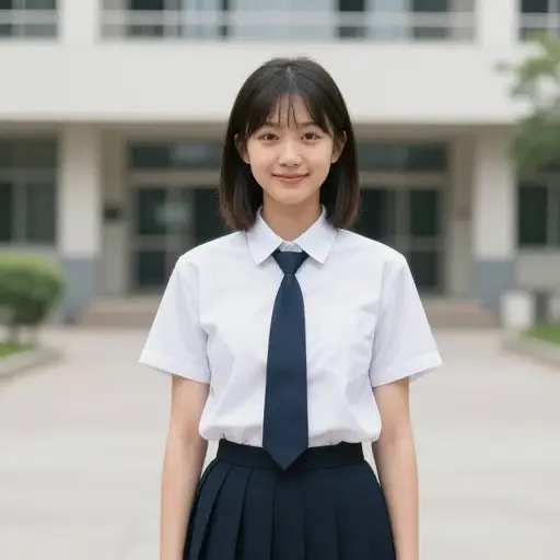我喜欢我的新校服。