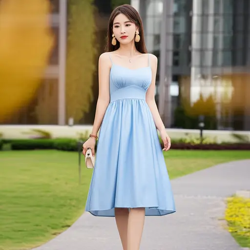 她喜欢穿简单大方的衣服。
