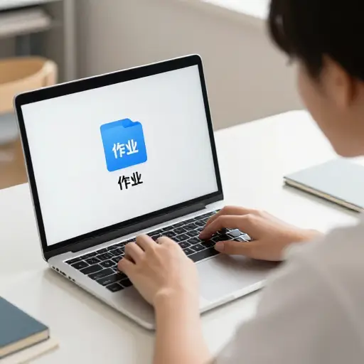 我把我的作业保存在一个电脑文件里。
