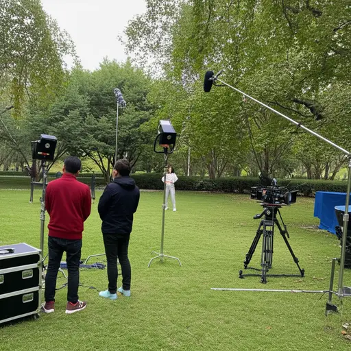 他们在公园里完成了这部电影的最后一场戏的拍摄。