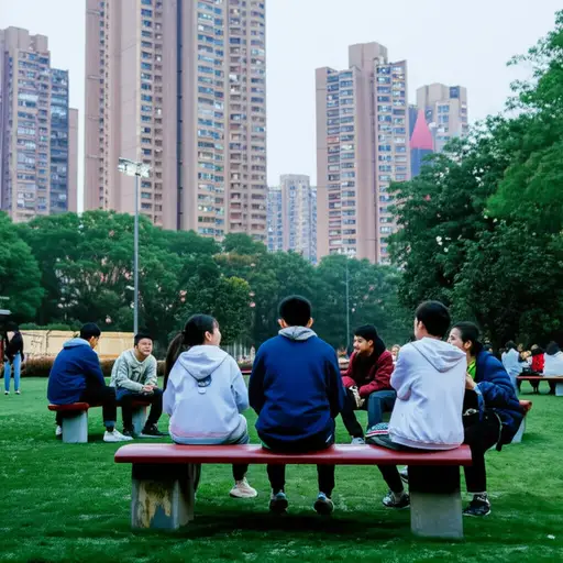 那群青少年经常在公园里聚集，引起了居民的担忧。