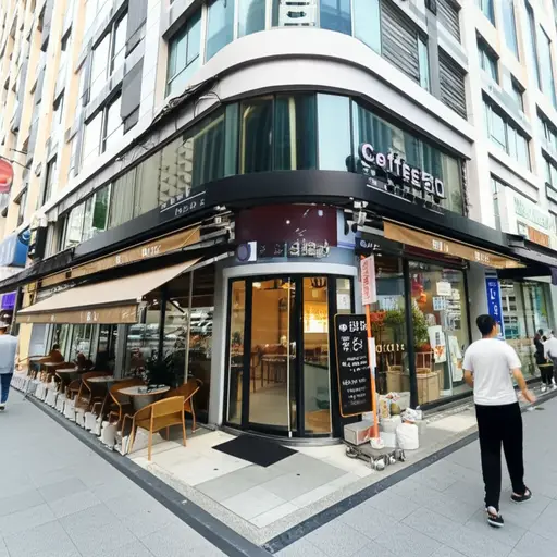 我们在格林大街拐角处的新咖啡馆见面。