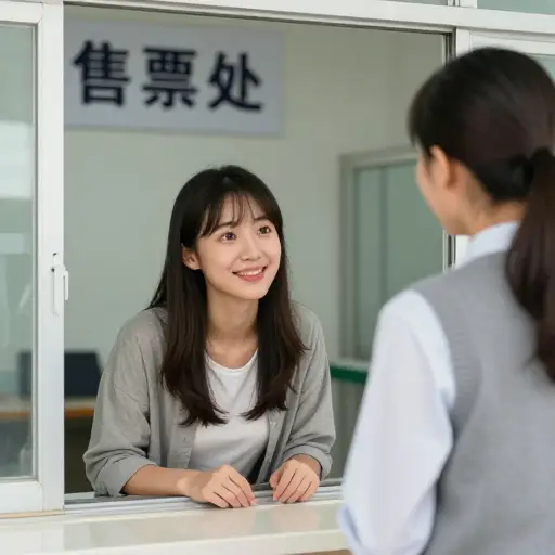 她满怀希望地问道：'还有票吗？'
