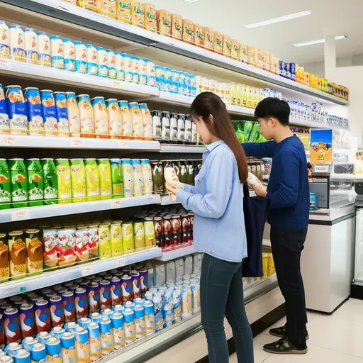 我们经常去那家商店买牛奶。