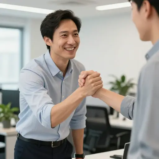 他对我们的帮助表示了热情的感谢。