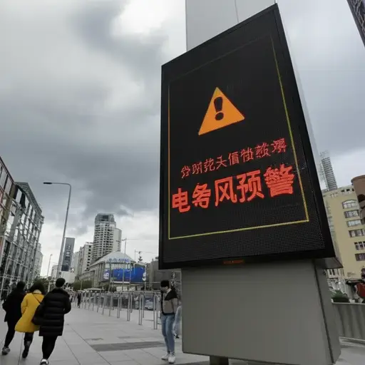 政府警告市民即将有台风来袭。