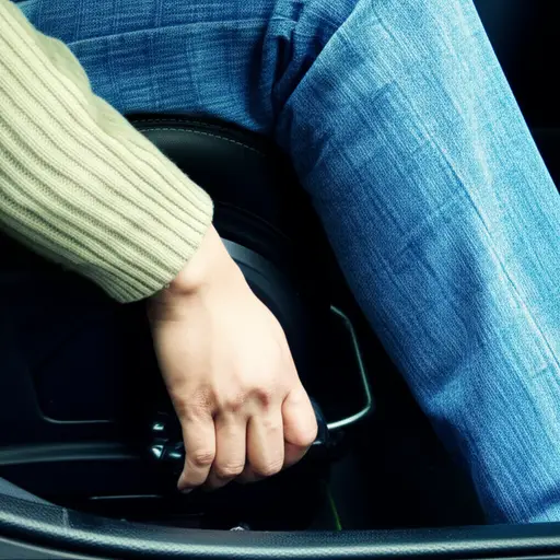 他调整了座椅高度，这样开车更舒服。