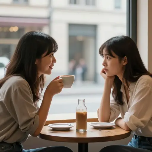 她本来不打算来的，但我最终说服了她。