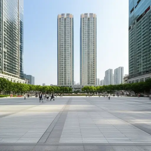 我们约在市中心的广场见面。