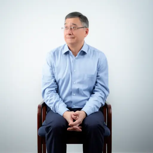 当被问到敏感问题时，他突然沉默不语。