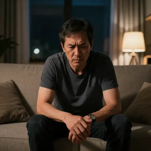 听到那个消息后，他整个晚上都情绪严肃。