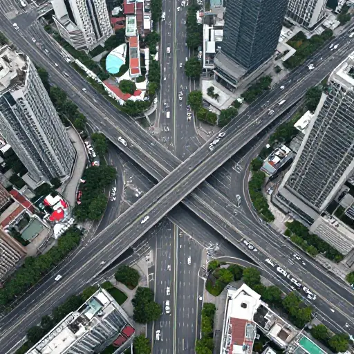 这座城市拥有一个复杂的道路网络。