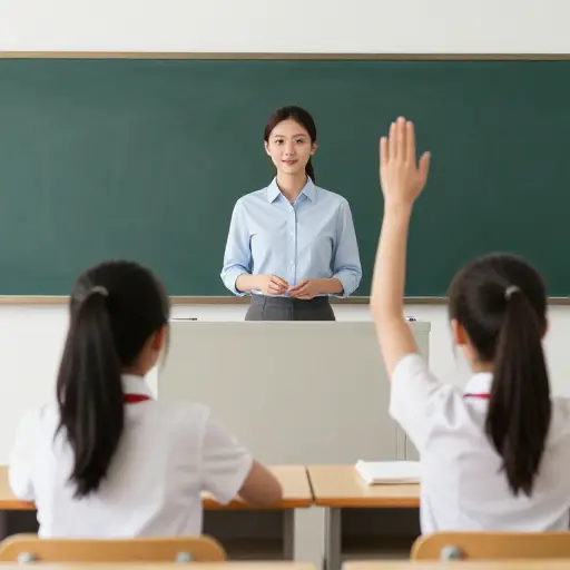 两个学生同时回答了老师的问题。