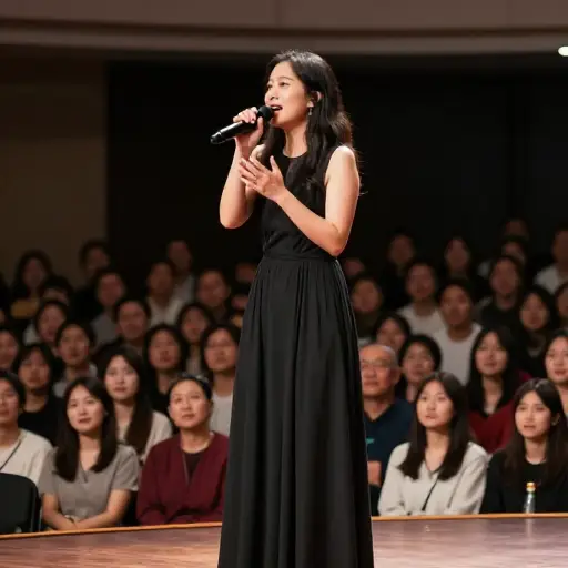 她的歌声无与伦比。