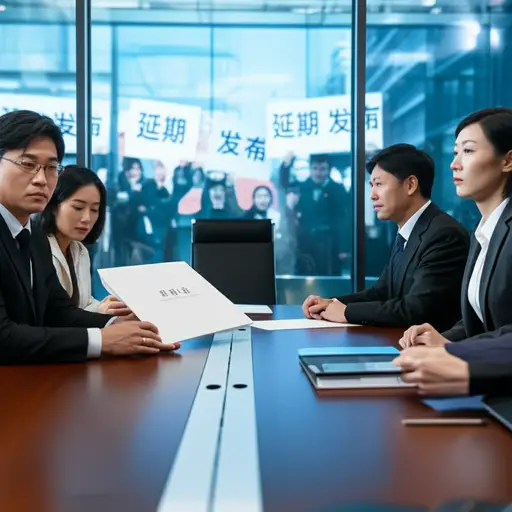 在这个政治动荡的背景下，公司决定推迟新产品发布。