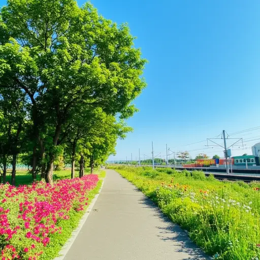 你可以直接走这条小路到火车站。
