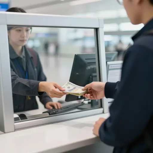 我需要在机场把我的欧元兑换成英镑。