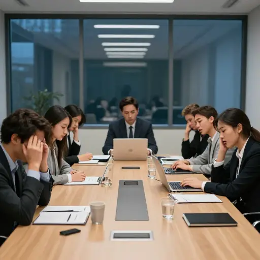 漫长而令人厌烦的会议耗尽了每个人的精力。