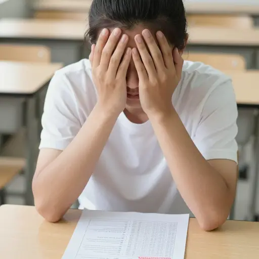 去年的考试成绩很差。