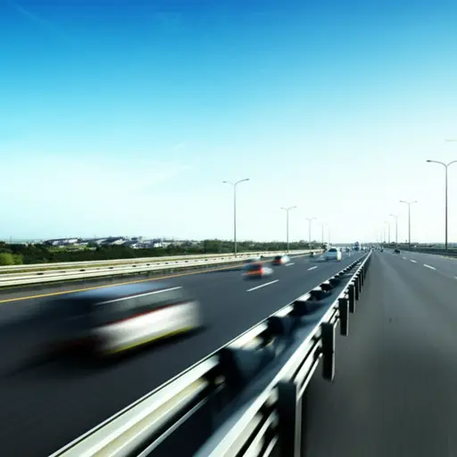 在高速公路上开车要小心。