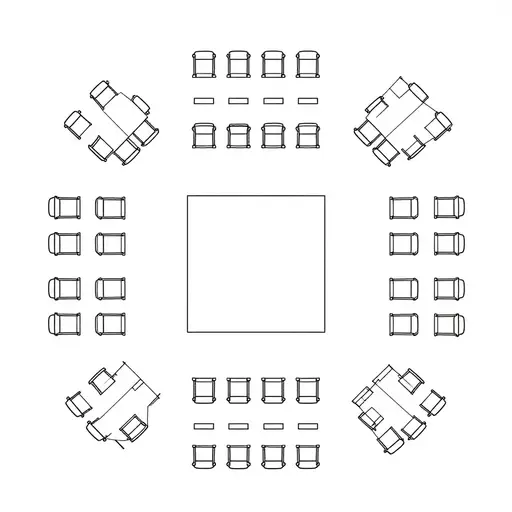 会议组织者提供了一张座位安排图。