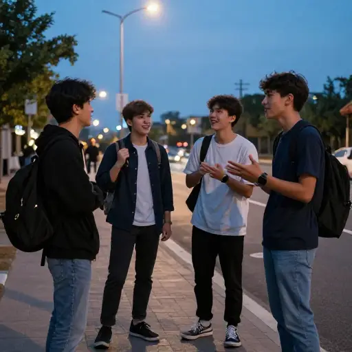 我听到那些青少年在街上闲逛时使用粗俗语言。