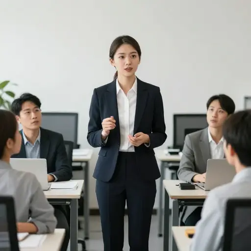 新经理迅速在员工中让人感受到了她的存在。