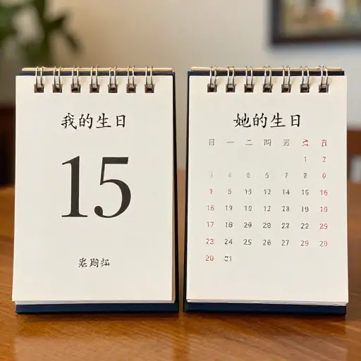 碰巧，她的生日在我的生日之后一天。