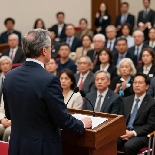 尽管篇幅很长，这位政治家的演讲仍抓住了听众的兴趣。