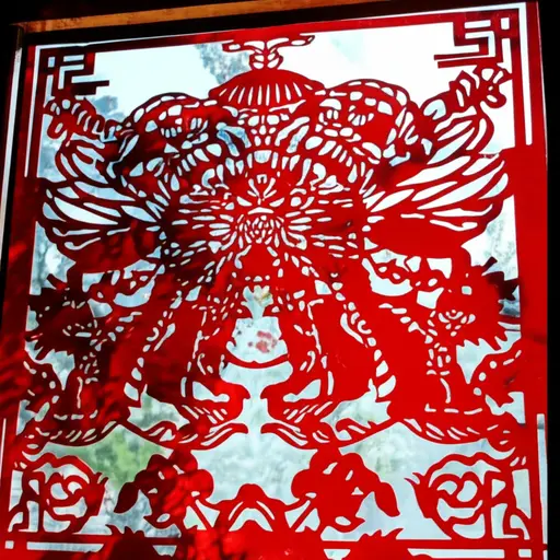 这个剪纸图案很适合用来装饰窗户。