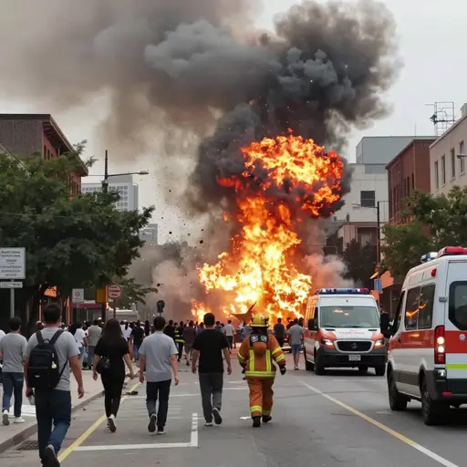 一枚炸弹爆炸，导致数人受伤。