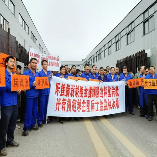 工人们决定罢工以抗议不公平的薪资待遇。