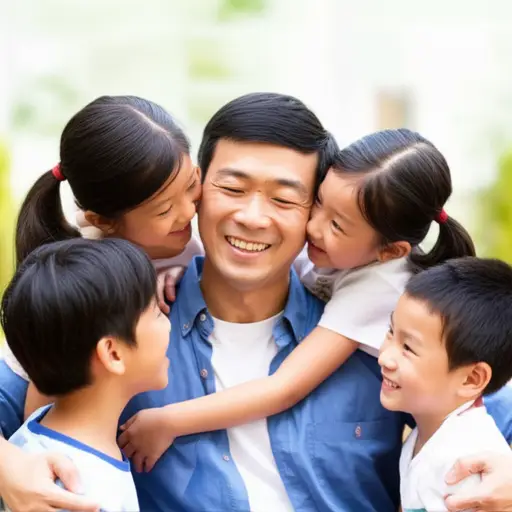 孩子们非常崇拜他们的父亲，认为他是世界上最棒的人。