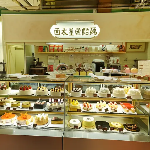 这家小店专卖各种精致的蛋糕。