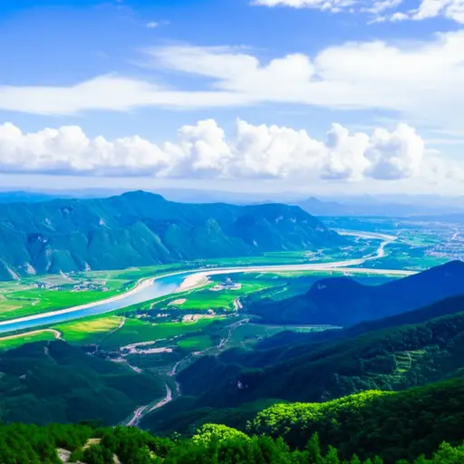 我们从山顶欣赏到了令人惊叹的自然景观。