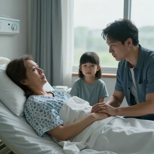 她长期的疾病给她的家人带来了巨大的痛苦。