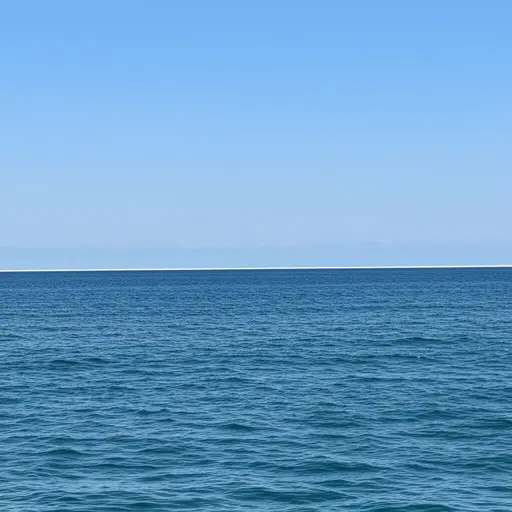 大海很平静。