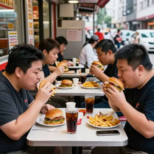 由于采纳了富含脂肪和胆固醇的西式饮食，香港人变得越来越胖。