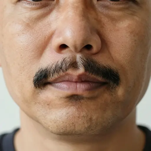 他一点都没变，连小胡子都没变。