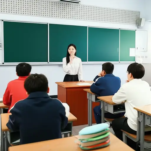 老师请学生们安静下来。