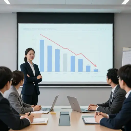 该公司报告上一季度销售额急剧下降。