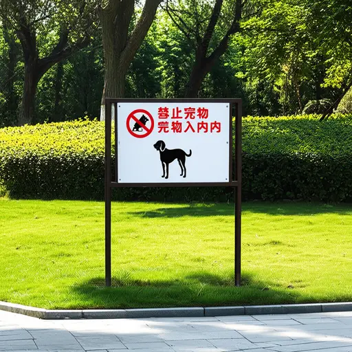 公园里不允许带宠物入内。