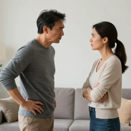你可以感觉到那对夫妻争吵时的紧张关系。
