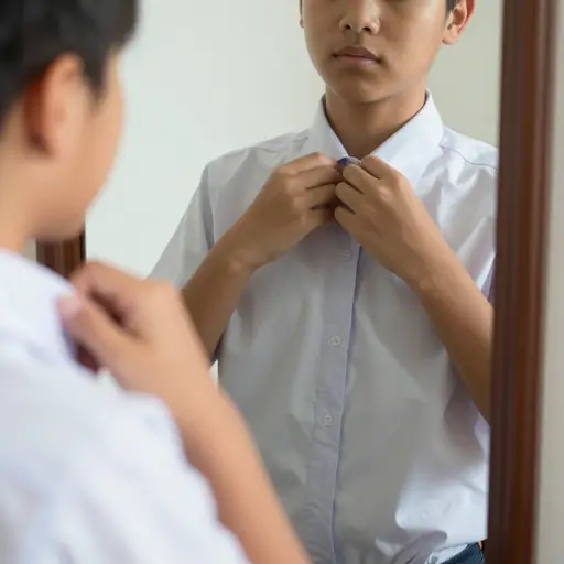 请穿校服。