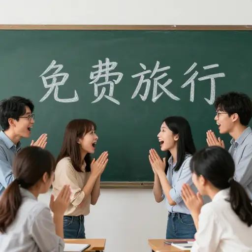 当他们宣布免费旅行时，每个人都兴奋极了。