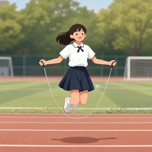 她是一个活泼的女孩。