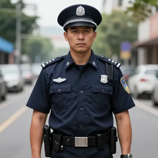 那名警官穿着制服。