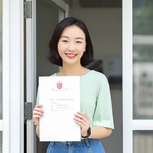 收到录取通知书后，她欣喜若狂。