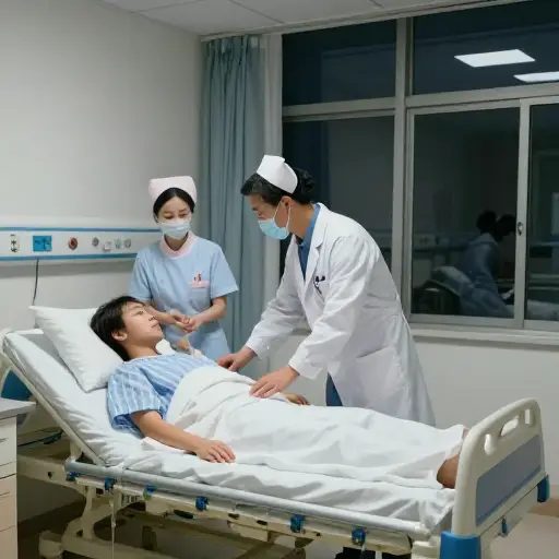 医院员工日夜不停地工作，以照顾危重病人。