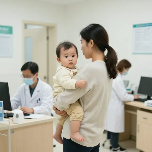 带你的宝宝来诊所，我们会给她检查一下。